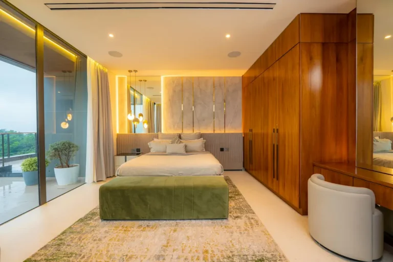 modern master bedroom