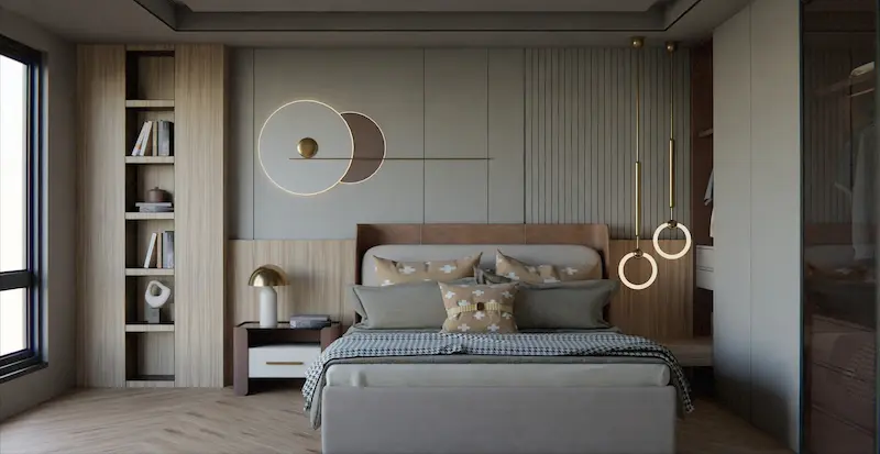 modern master bedroom