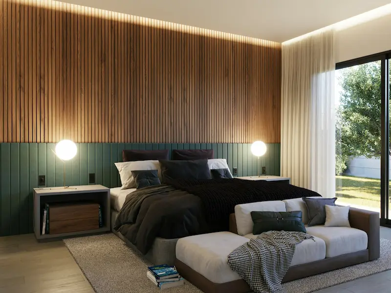 modern master bedroom