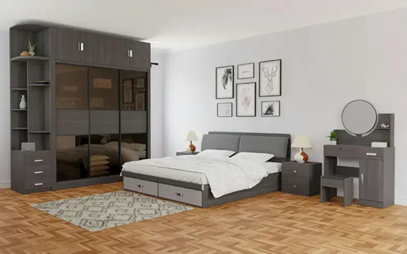 modern master bedroom